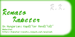 renato kapeter business card